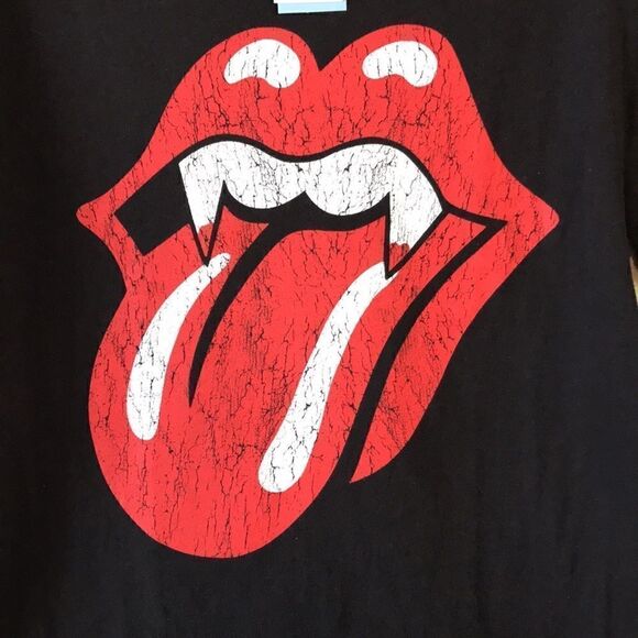 NEW The Rolling Stones Black Tee Shirt - Picture 2 of 5